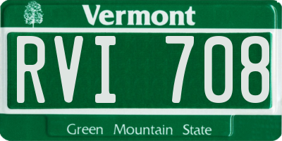 VT license plate RVI708