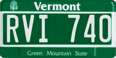VT license plate RVI740