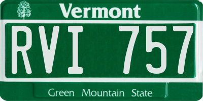 VT license plate RVI757