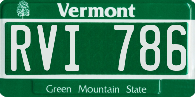 VT license plate RVI786