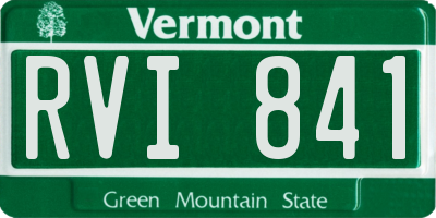 VT license plate RVI841
