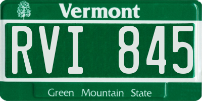 VT license plate RVI845