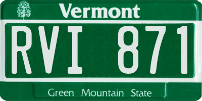 VT license plate RVI871