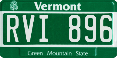 VT license plate RVI896
