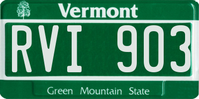 VT license plate RVI903