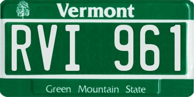 VT license plate RVI961