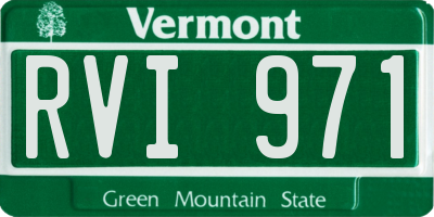 VT license plate RVI971