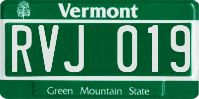 VT license plate RVJ019