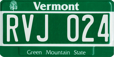 VT license plate RVJ024