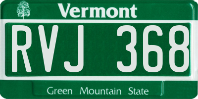 VT license plate RVJ368