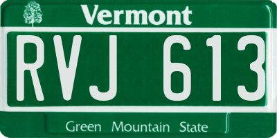 VT license plate RVJ613