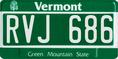 VT license plate RVJ686
