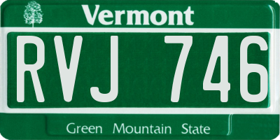 VT license plate RVJ746