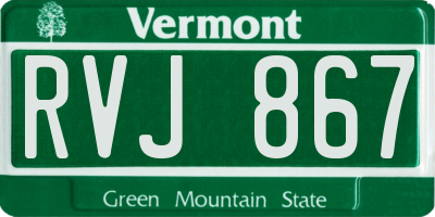 VT license plate RVJ867
