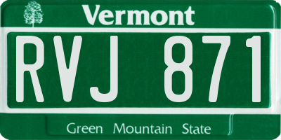 VT license plate RVJ871
