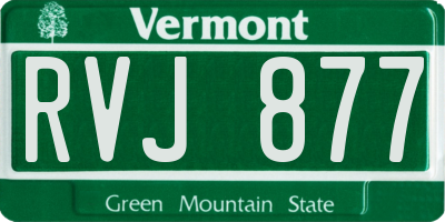 VT license plate RVJ877