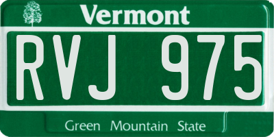 VT license plate RVJ975