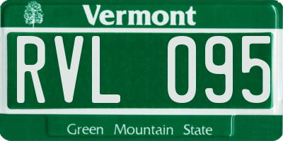 VT license plate RVL095