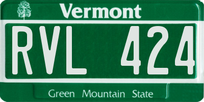 VT license plate RVL424