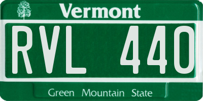 VT license plate RVL440