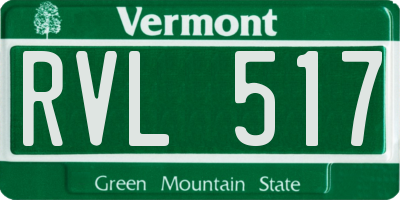 VT license plate RVL517