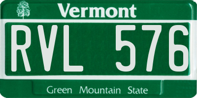 VT license plate RVL576