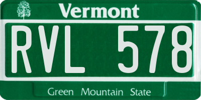 VT license plate RVL578