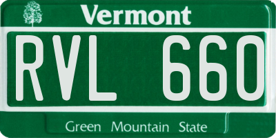 VT license plate RVL660
