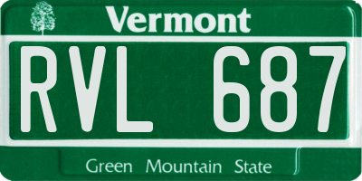 VT license plate RVL687