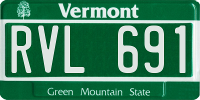 VT license plate RVL691