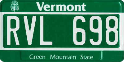 VT license plate RVL698
