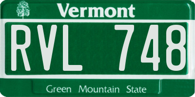 VT license plate RVL748