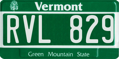 VT license plate RVL829