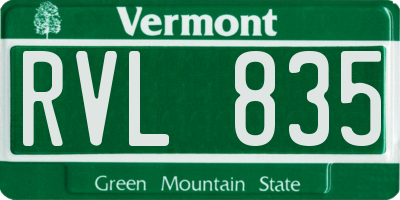 VT license plate RVL835