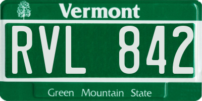 VT license plate RVL842