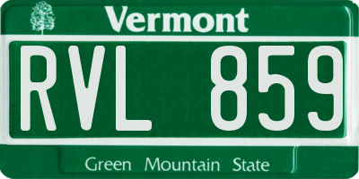 VT license plate RVL859