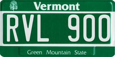 VT license plate RVL900