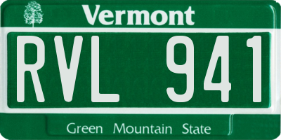 VT license plate RVL941