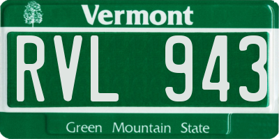 VT license plate RVL943