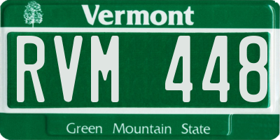 VT license plate RVM448
