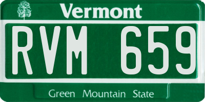 VT license plate RVM659