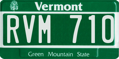 VT license plate RVM710