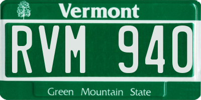 VT license plate RVM940