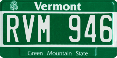 VT license plate RVM946