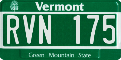 VT license plate RVN175