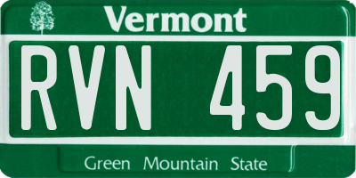 VT license plate RVN459