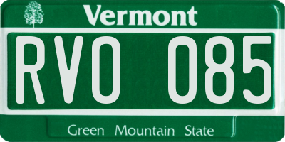 VT license plate RVO085