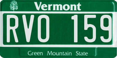 VT license plate RVO159