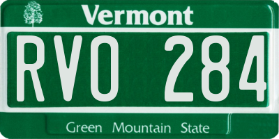 VT license plate RVO284