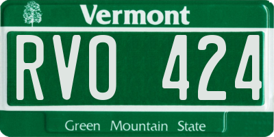 VT license plate RVO424